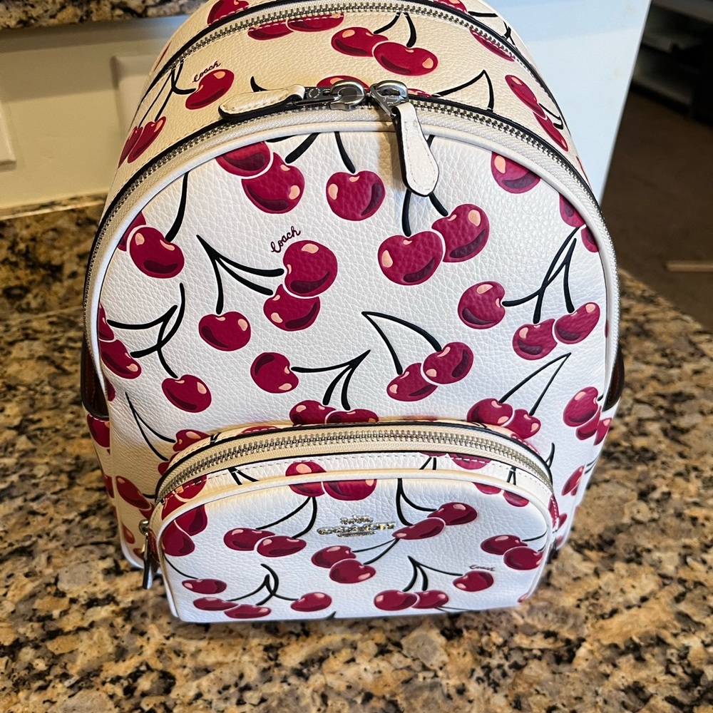 Coach Cherry Patterned Backpack